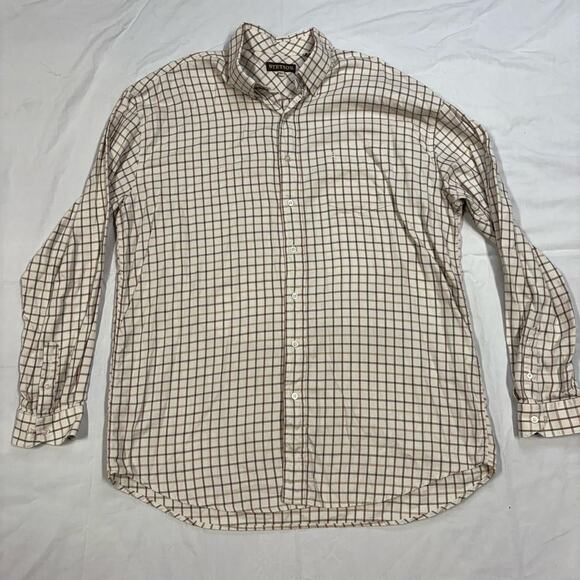 Stetson Western Button Down Shirt Men's XXL Brown Striped Vintage Cowboy Rancher - Picture 1 of 8